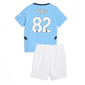 Billiga Manchester City Rico Lewis #82 Hemmatröja Barn 2024-25 Kortärmad (+ Korta byxor)